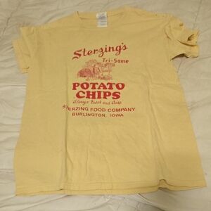 Gildan Yellow Tee with Red Print